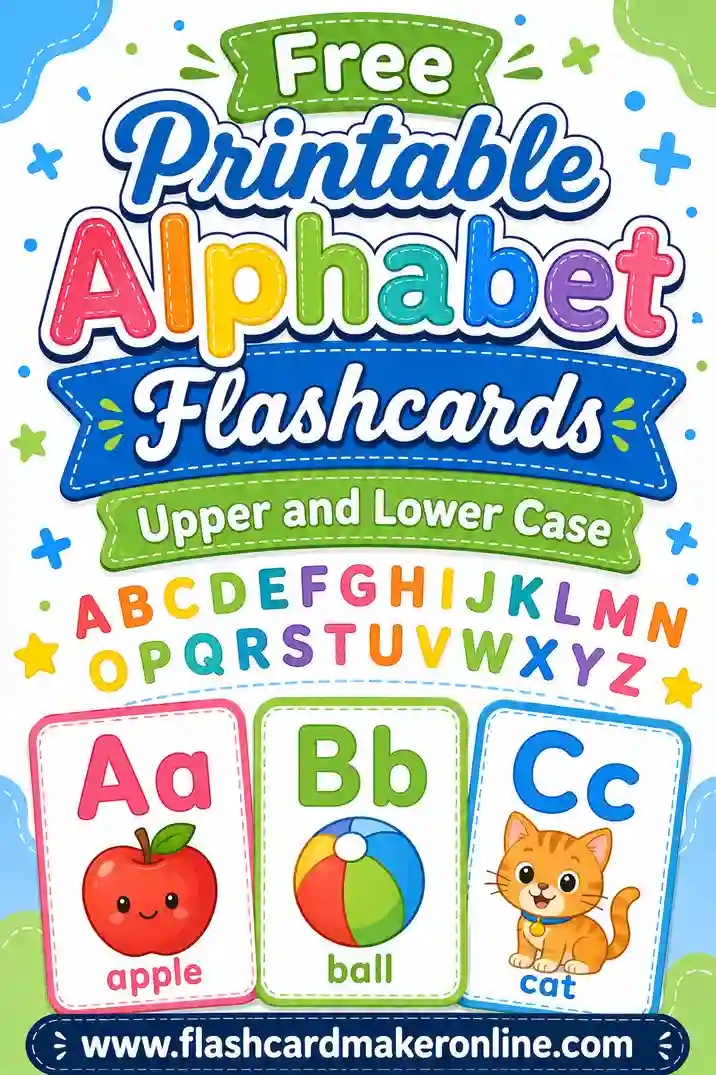 Free Printable Alphabet Flashcards Upper and Lower Case
