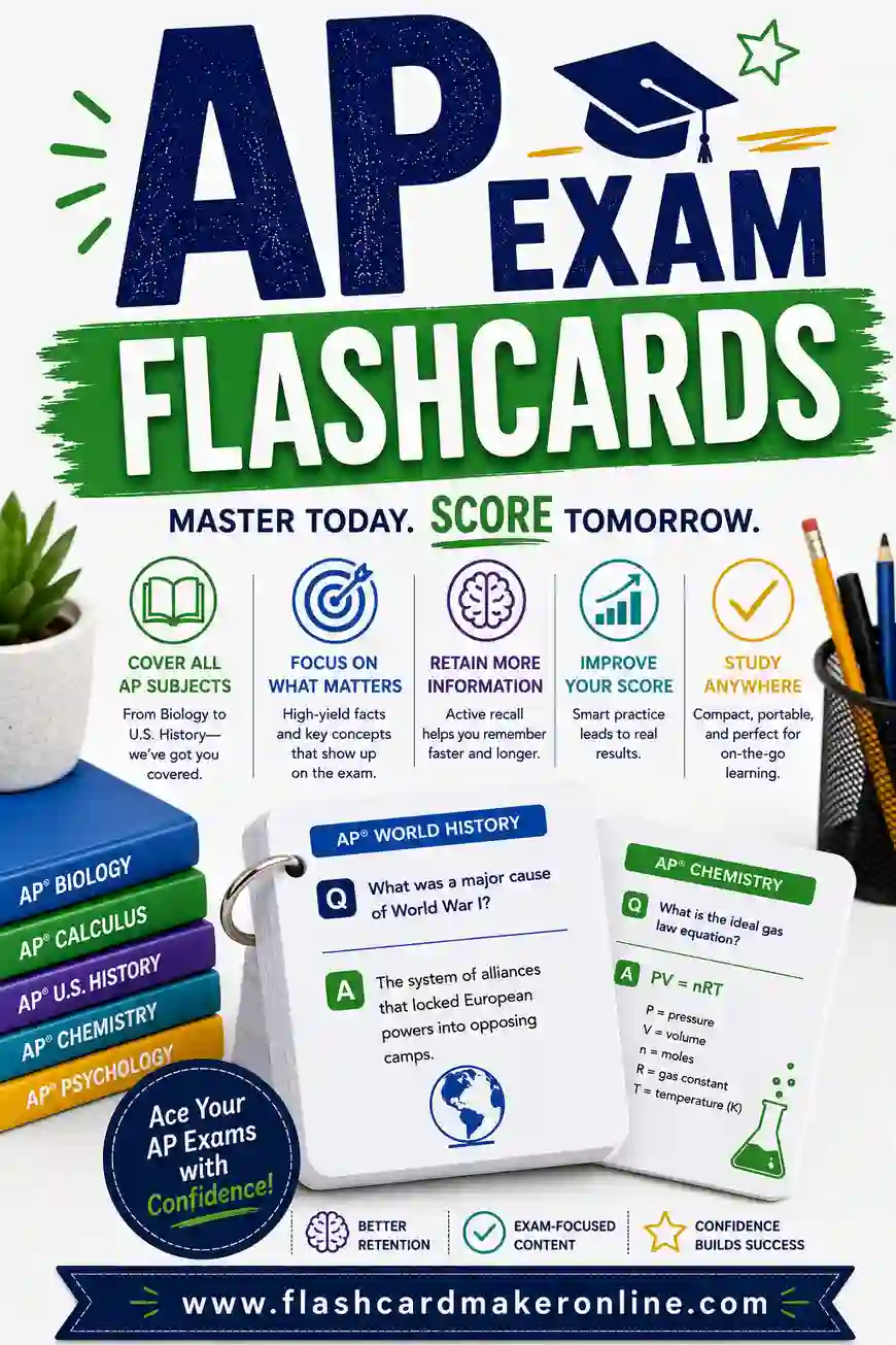 AP Exam Flashcards: Make, Study & Print Your Own