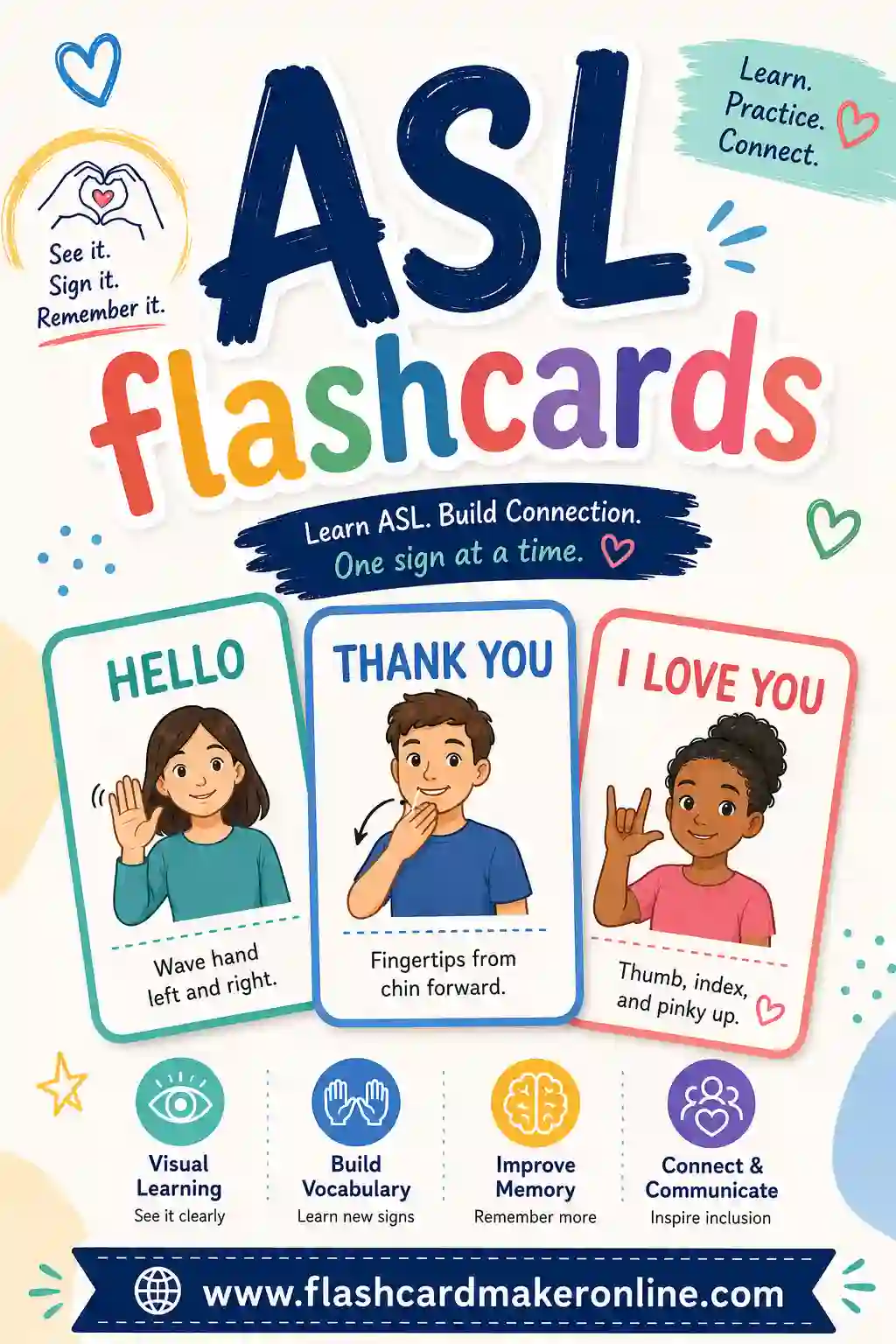 ASL Flashcards: Free to Make, Study & Print