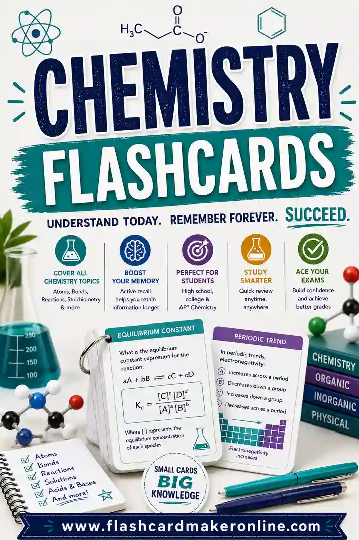 Chemistry Flashcards: Free to Make, Study & Print