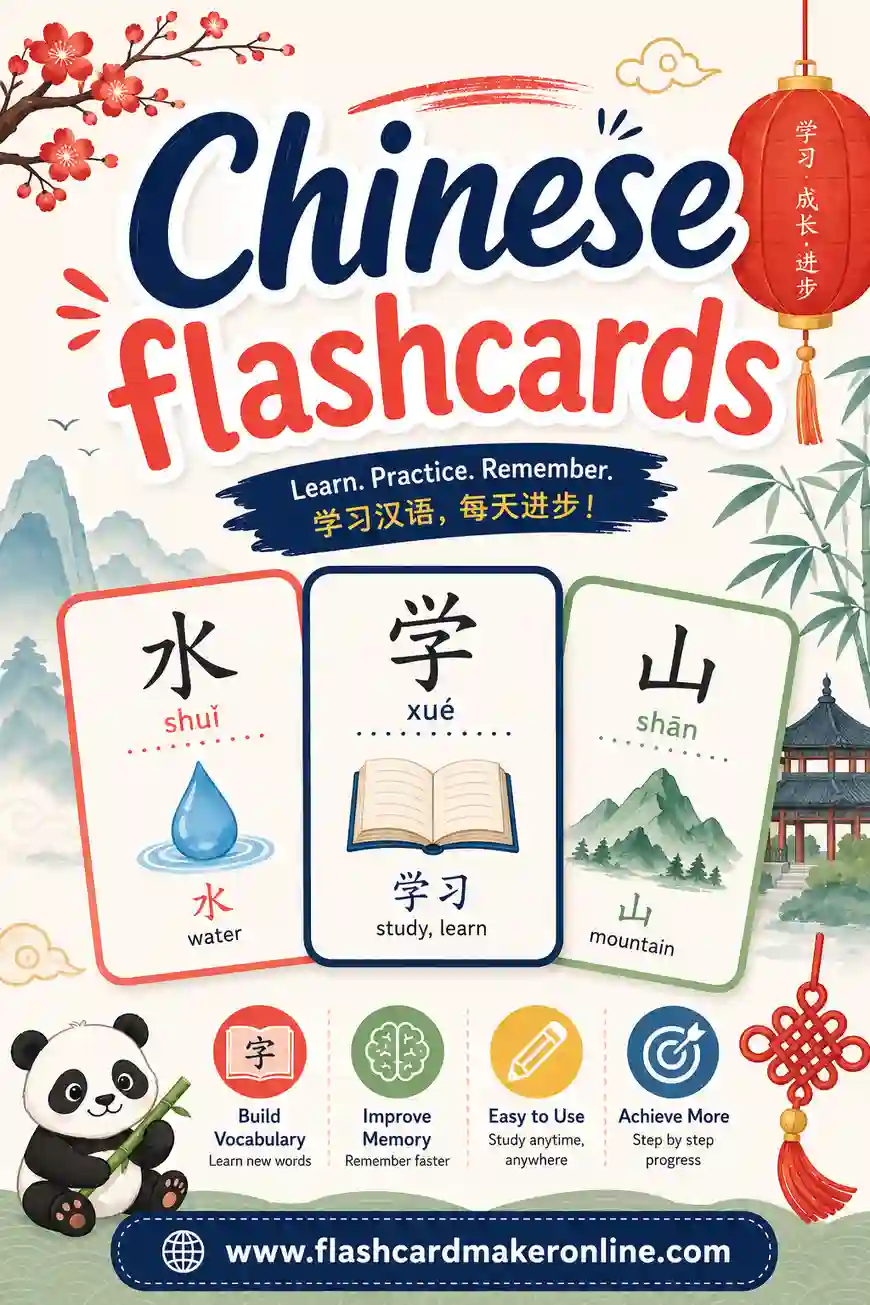 Chinese Flashcards: Free, Printable & Easy to Study