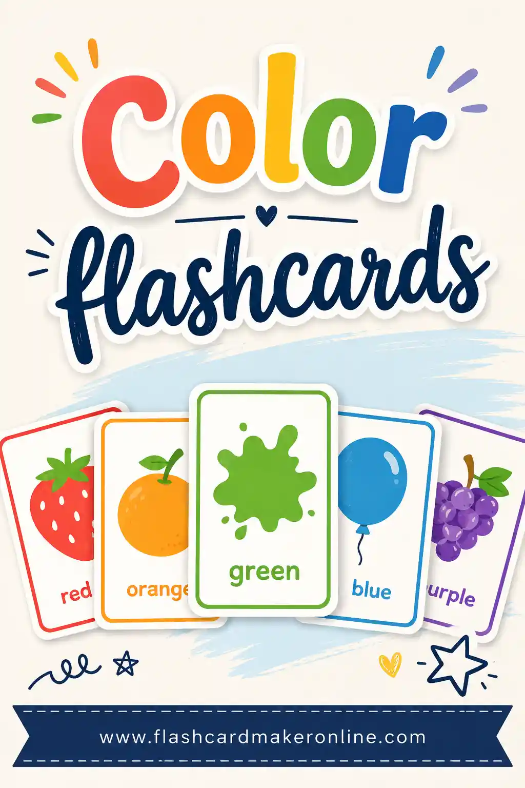 Color Flashcards: Free Printable Cards to Learn Colors
