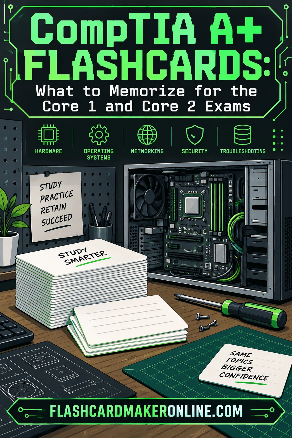 CompTIA A+ Flashcards: What to Memorize for the Core 1 and Core 2 Exams
