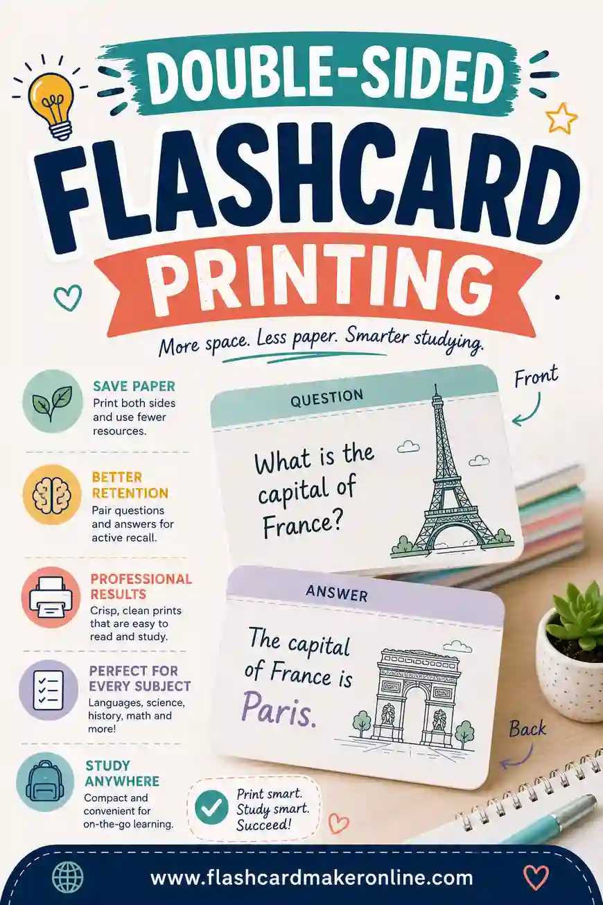 Double-Sided Flashcard Printing: How to Get the Backs to Line Up