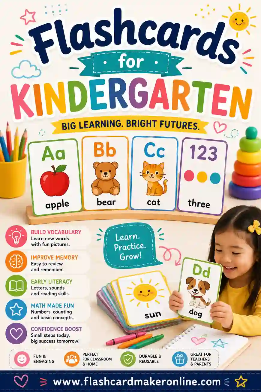 Flashcards for Kindergarten: Fun Learning Cards