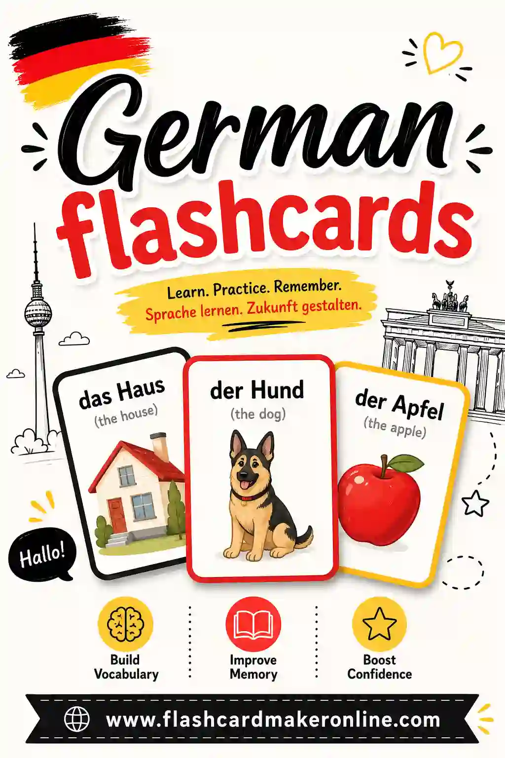 German Flashcards: Free, Printable & Easy to Study