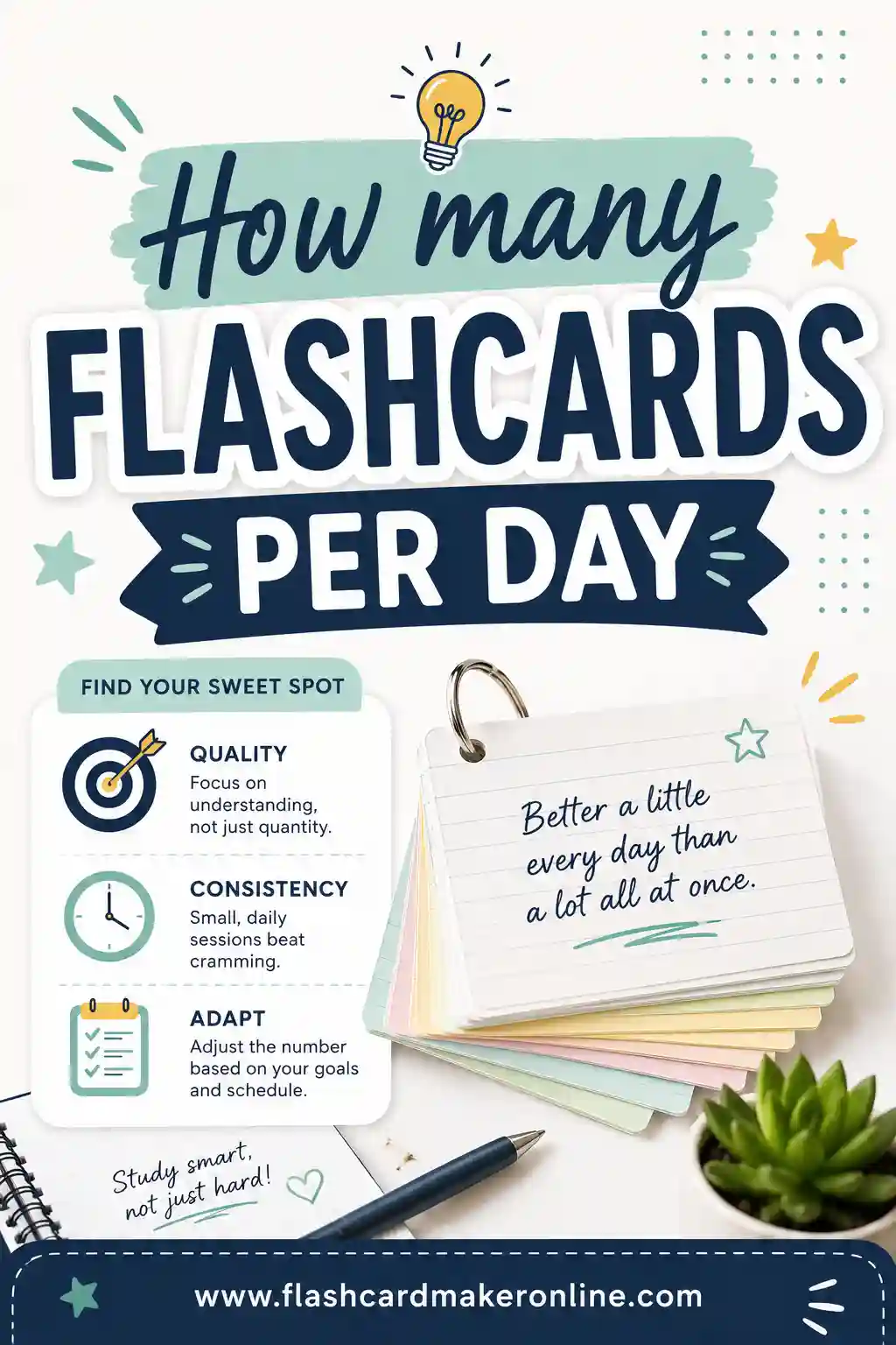 How Many Flashcards Per Day? A Realistic Study Guide