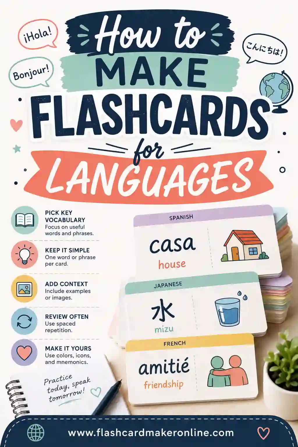 How to Make Flashcards for Languages (Vocab That Sticks)
