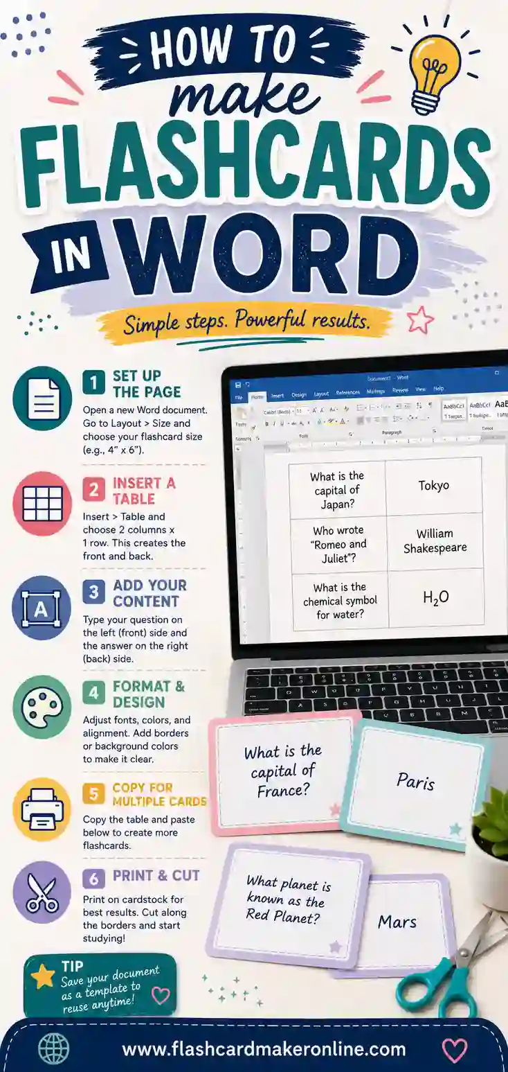 How to Make Flashcards in Word (and a Faster Free Way)