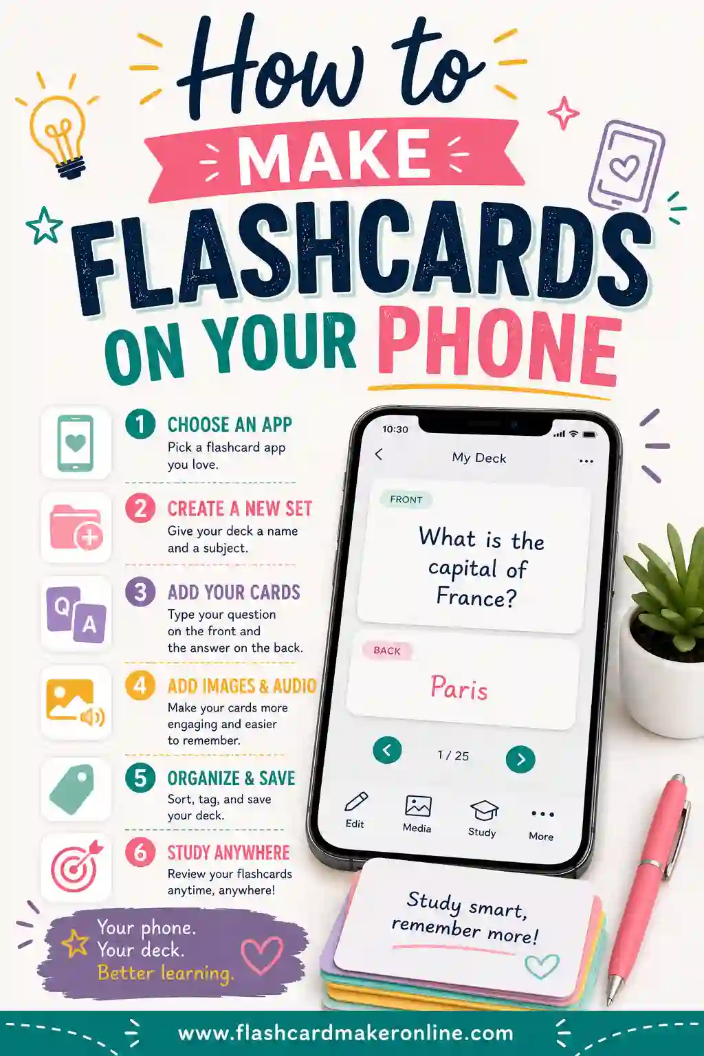 How to Make Flashcards on Your Phone (Free and Easy)