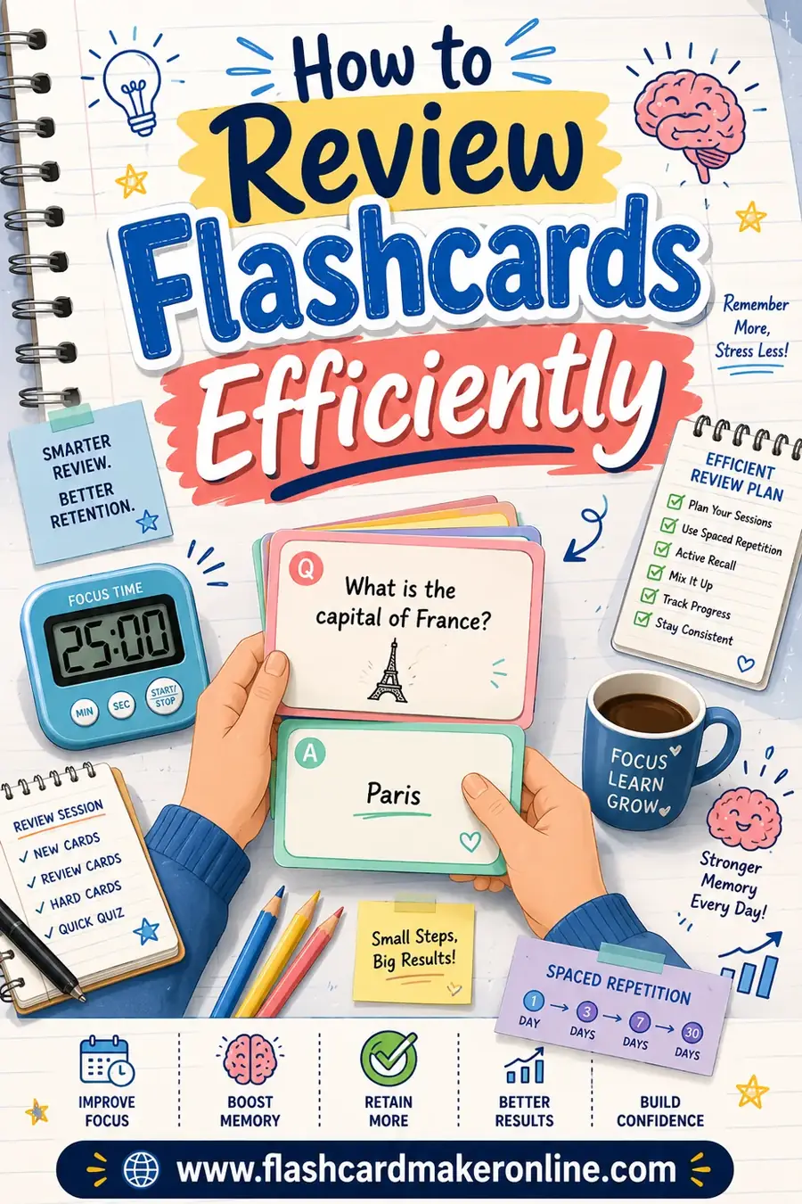 How to Review Flashcards Efficiently (Less Time, More Recall)