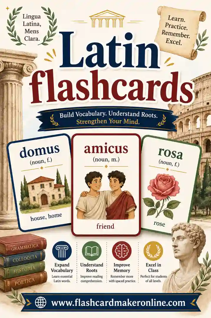 Latin Flashcards: Free to Make, Study & Print