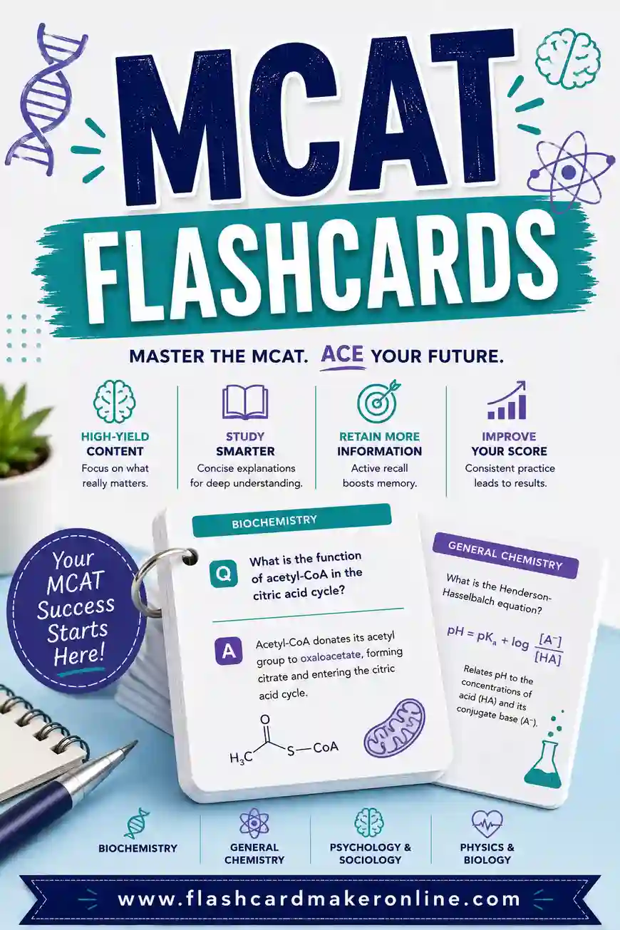 MCAT Flashcards: Build, Study & Print Your Own