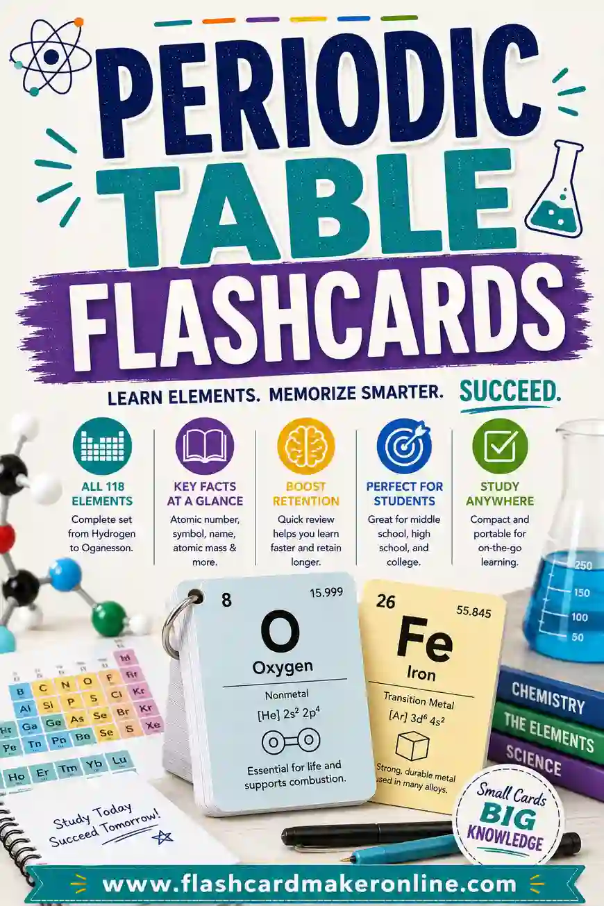 Periodic Table Flashcards: Free to Make, Study & Print