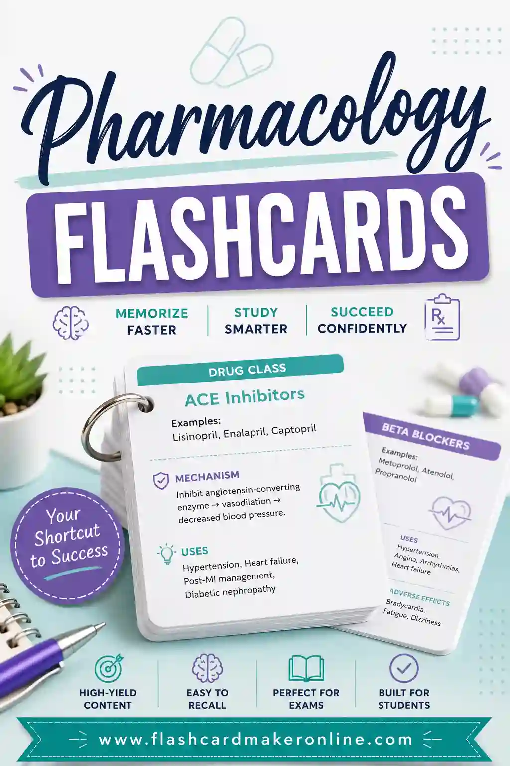 Pharmacology Flashcards: Free, Printable & Easy to Study