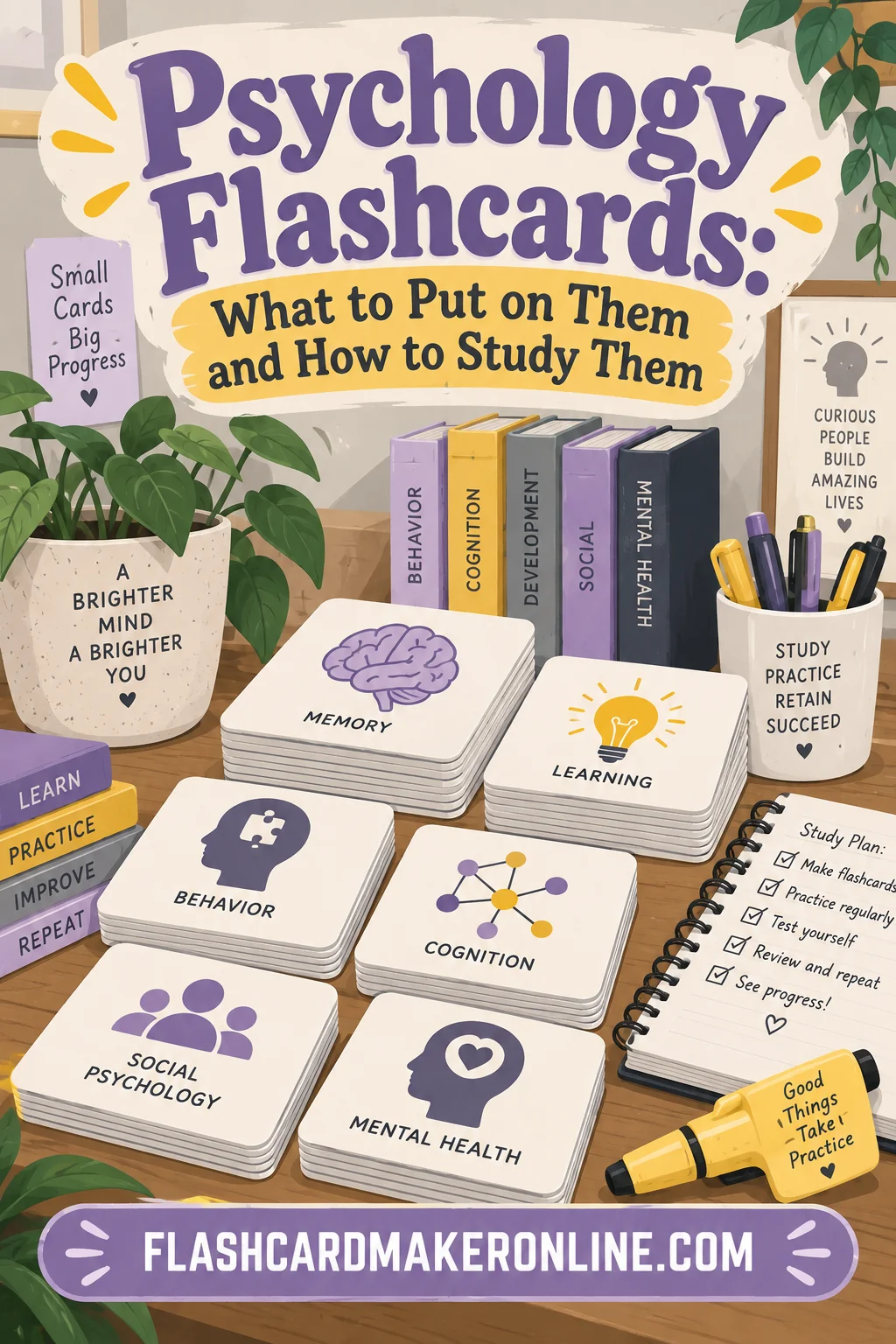 Psychology Flashcards: What to Put on Them and How to Study Them