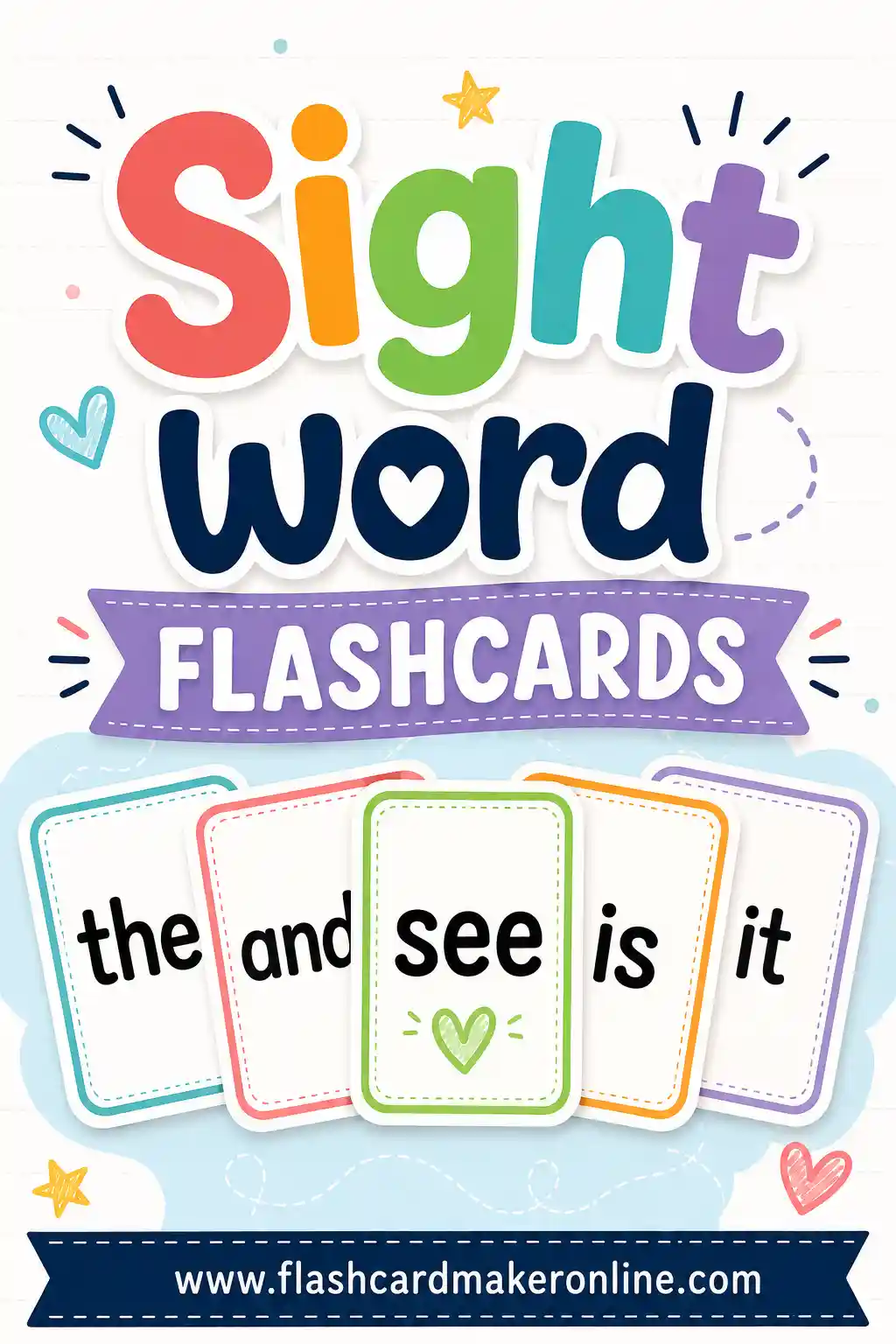 Sight Word Flashcards: Free Printable & Customizable